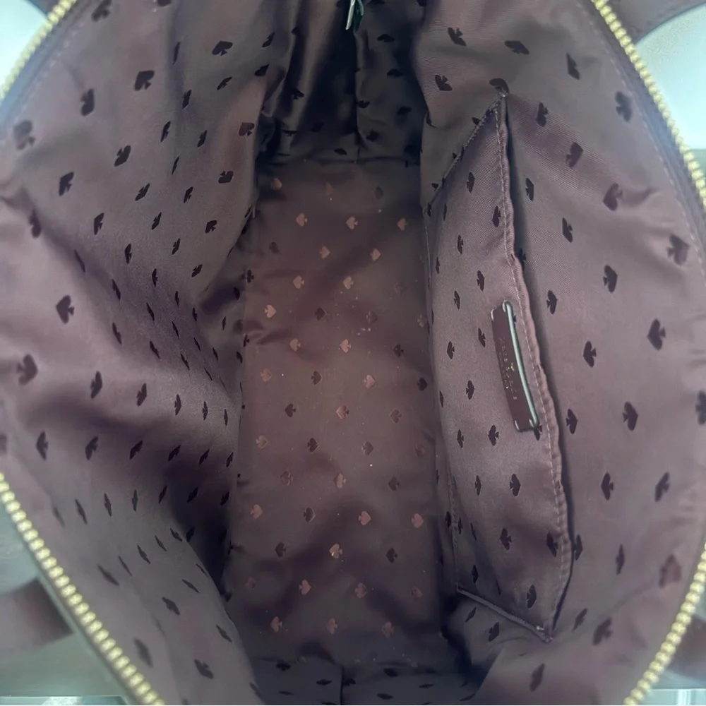 Kate Spade Burgundy Holiday Glam Accent Tote Shoulder Bag